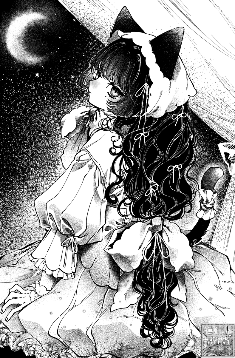 tubarururu's tweet photo. 🐈‍⬛🌘 https://t.co/ilSbdwABkR