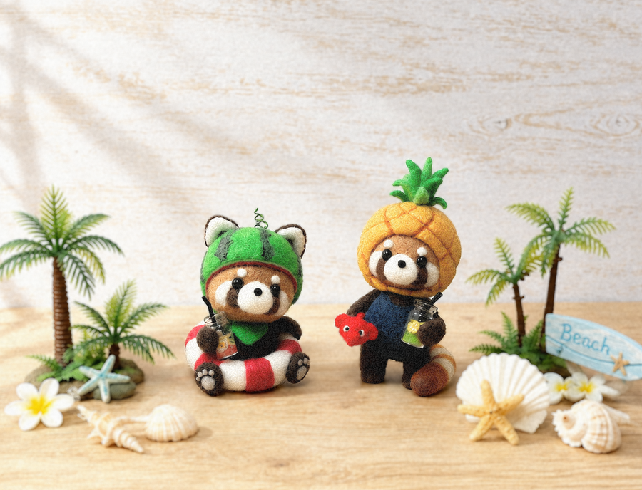 vvaqubivv's tweet photo. ⋱🍎フジリス限定!! 🍎⋰
羊毛フェルトマスコットプレゼント**第二弾**

フォロー、いいね＆リポストで
トロピカルレッサーが抽選で2名様に当たる！！

応募方法と詳細は画像2枚目をご確認下さい。
リプ欄の追記もチェックしてね👍

#フジノワダイ #プレゼント企画
#羊毛フェルト #レッサーパンダ https://t.co/LZK3ACoq2g
