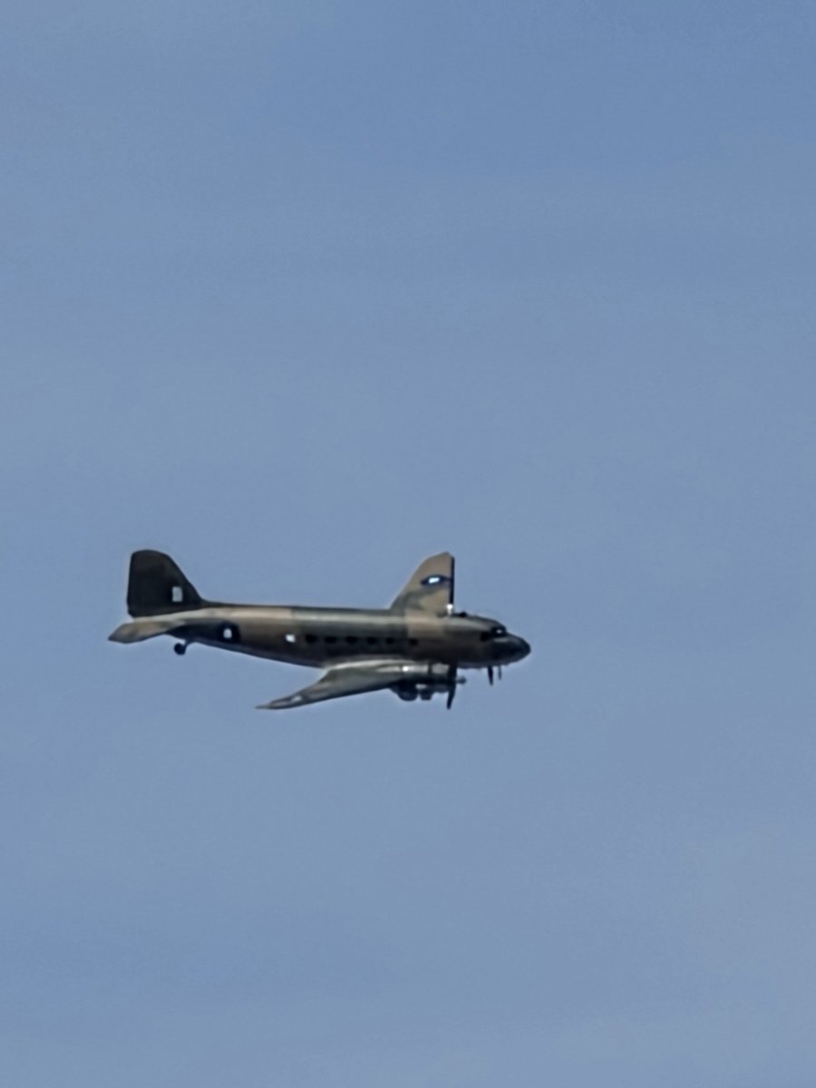Ohffs1984's tweet photo. Nice little fly over from the Battle of Britain memorial flight ✈️ https://t.co/ABMzHgBNQz