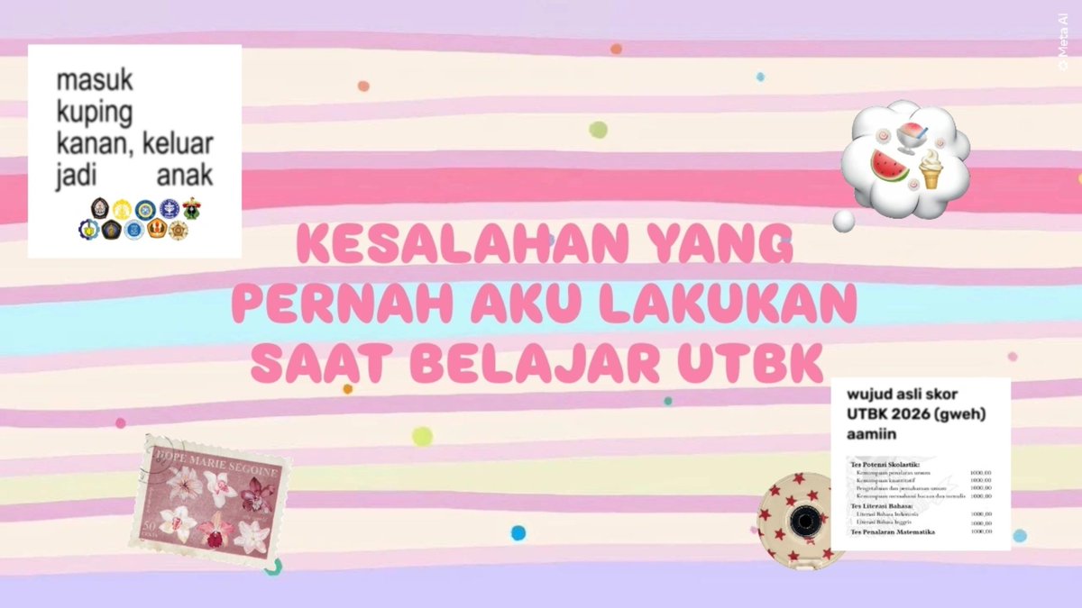 sssalmastudyy's tweet photo. ⭐ KESALAHAN YANG AKU LAKUKAN SAAT BELAJAR UTBK 

a thread by: @sssalmastudyy https://t.co/S5cXuDIjyz