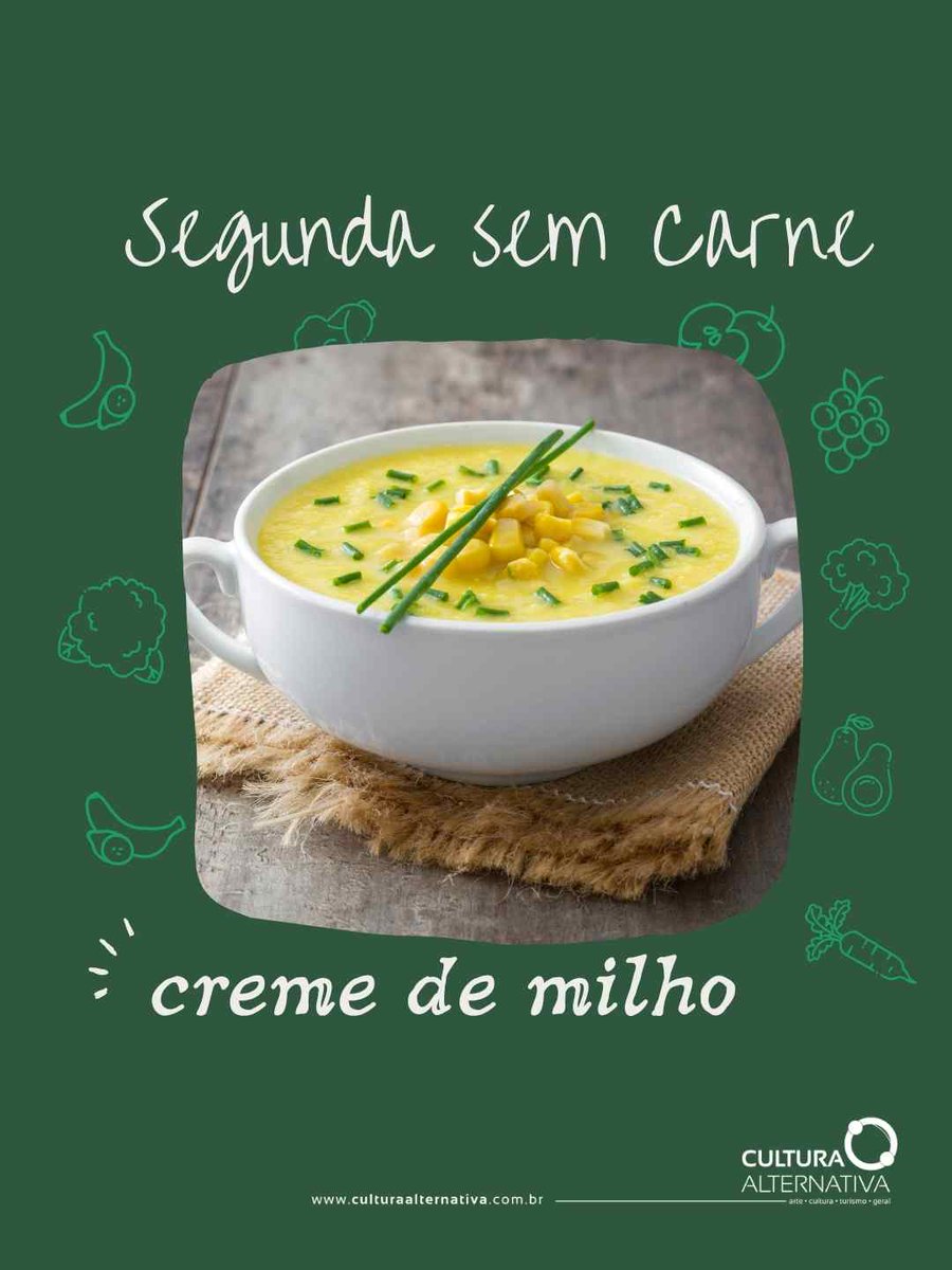 CulturaAlterna5's tweet photo. Aprenda a fazer creme de milho – Segunda sem Carne
Que tal preparar um creme de milho delicioso em casa?
Aprenda a fazer um clássico creme de milho, uma receita simples e saborosa que pode acompanhar diversos pratos.
📷#CremeDeMilho
https://t.co/ByeupgI5nU https://t.co/KCULnkzNLR