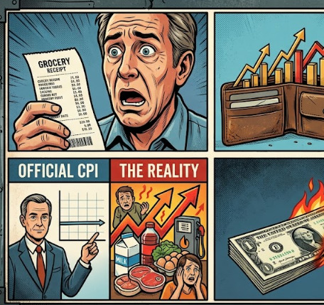 org_review's tweet photo. You're not imagining it.
You're not bad with money.
You're not lazy.

You're being gaslit by official statistics designed to hide how badly you're being robbed.

Real inflation: 15-25%.
Official CPI: 3%.

#Inflation #Economy #money

https://t.co/dphociziTk https://t.co/bqYcu9es27