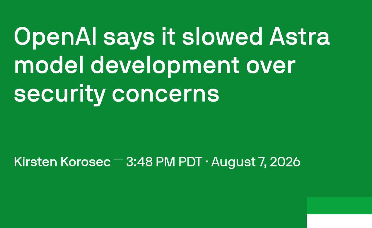 OpenAI Slows Astra Model Development Over Security Concerns