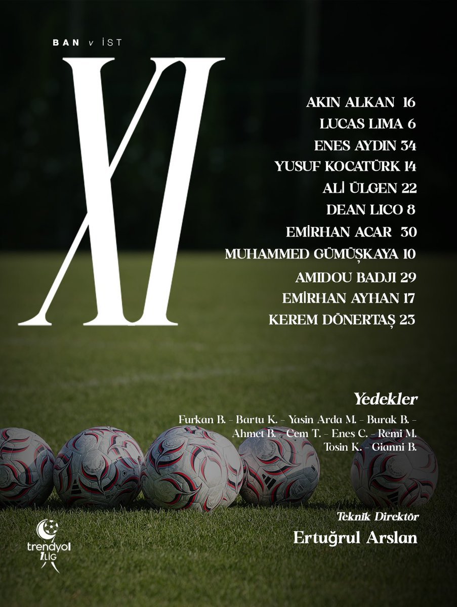 YigTheMan's tweet photo. İstanbulspor maçı ilk 11'imiz
#Saldırbanban https://t.co/nwbfcTJz7U