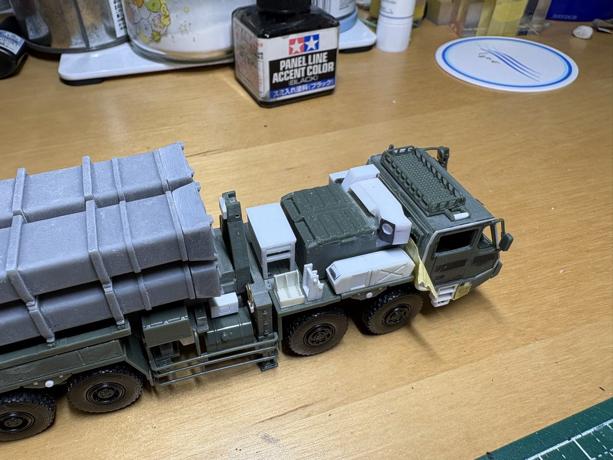 kokushi_0625's tweet photo. エンジン周りの小物類もそれらしく製作しました。
あとは誘導弾本体と発射時のパーツかな?
#プラモデル
#アオシマ
#25SSM
#25式地対艦誘導弾
#陸上自衛隊 https://t.co/f64HhFXeHS