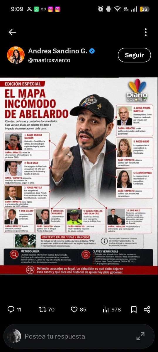 sinazean_'s tweet photo. @FlavioBolsonaro @ABDELAESPRIELLA Un espurio, narcotraficante, abogado de narcotraficantes, socio de paramilitares, lavador de dólares de Nicolás Maduro por medio de Alex Saab. https://t.co/OTsJLYbUHU