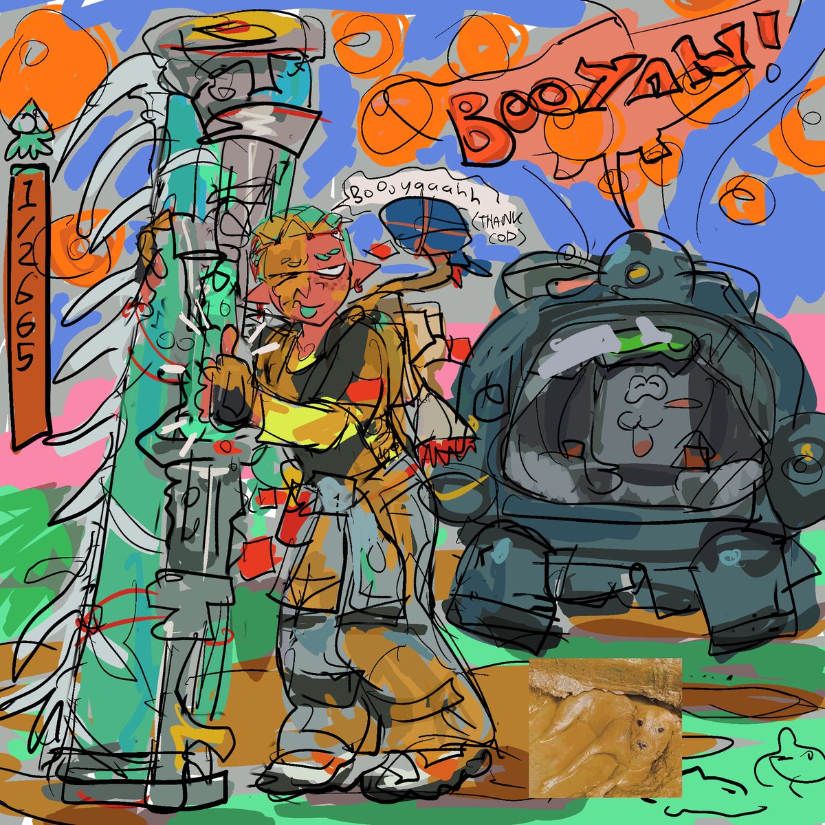 2uitcase's tweet photo. Finished splatoon raiders now to the extent I wanted I won goal kicked. Commemorate that with some bad sketches my mechanics. https://t.co/NJ40PVUV9z