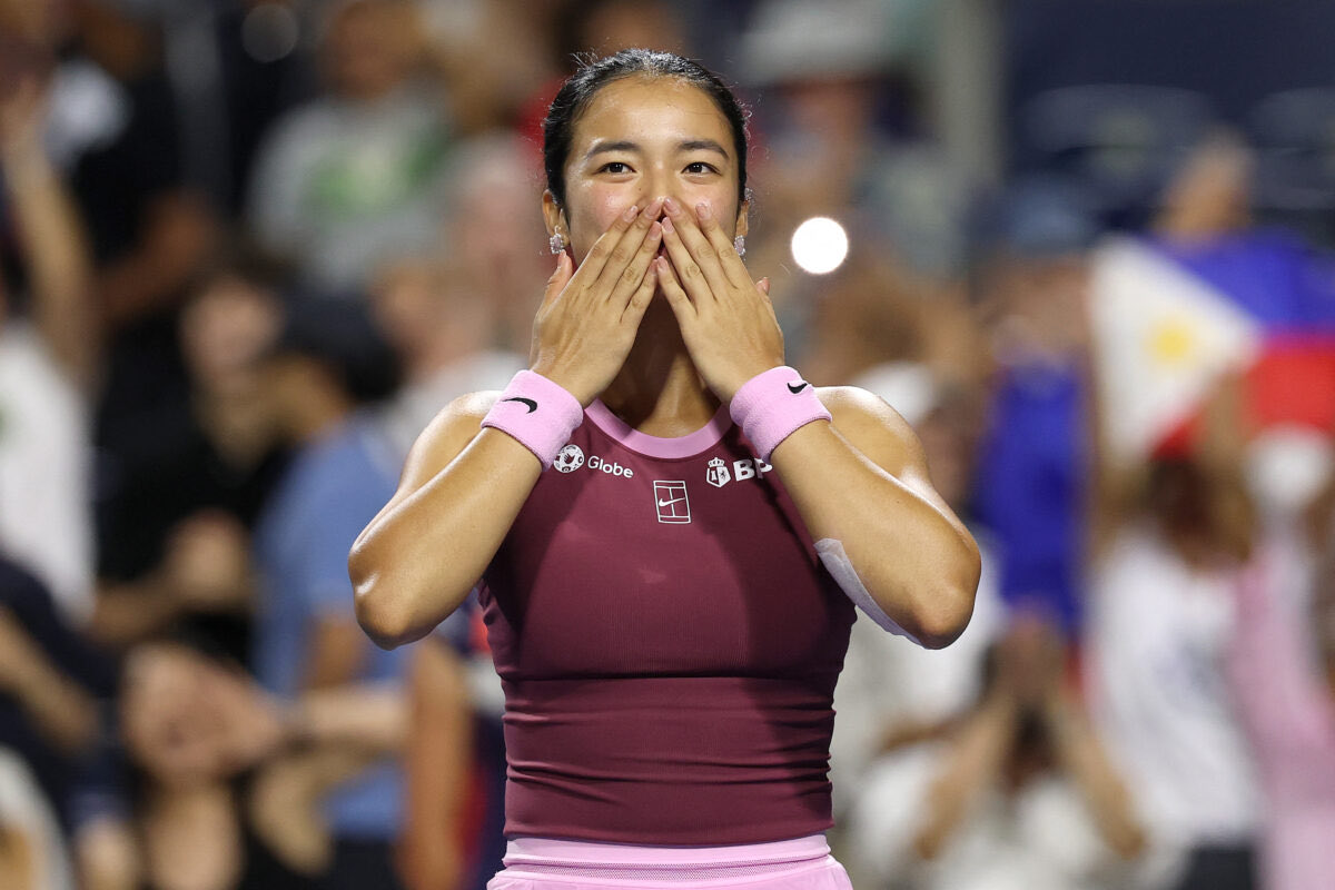 imtheatan's tweet photo. Some people say that Alex Eala’s supporters should observe tennis etiquette by not being ‘too loud’ when the game is ongoing. 

Tennis is an intense, high-energy sport. Criticizing fans for bringing raw enthusiasm reflects an outdated, elitist mindset. 

Maybe tennis fans just are not  used to genuine passion?

Elite tennis players know how to thrive under pressure, and Alex Eala consistently proves that crowd noise don’t distract her from her game. 

Passionate supporters are not  ruining the game; they're giving it LIFE and the atmosphere tennis has not seen in a long time.