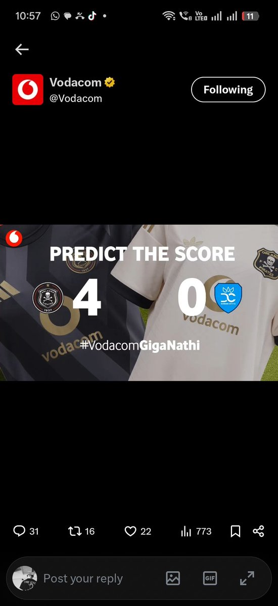 Skhumba_touch47's tweet photo. @Vodacom @orlandopirates #VodacomGiganathi https://t.co/Ozmaxo5Gaw