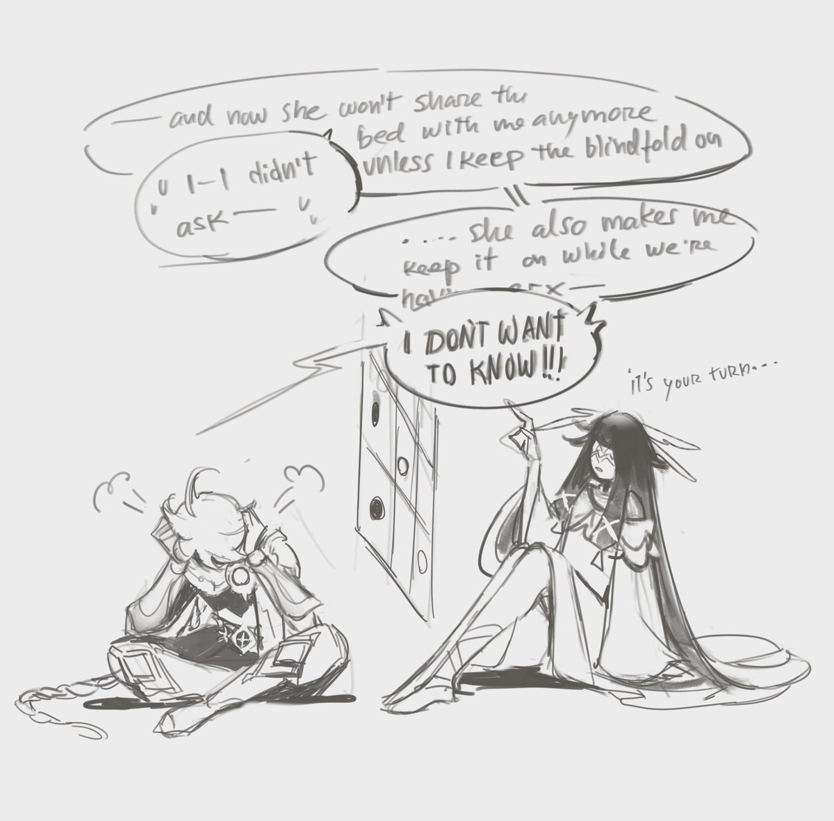 desasprio's tweet photo. [sketch]done a while ago (when Columbina's eyes were revealed to be bright enough to lit up an entire house) forgot it for a hot second; it's time to set it free #sandbina https://t.co/6QUHCNekLV