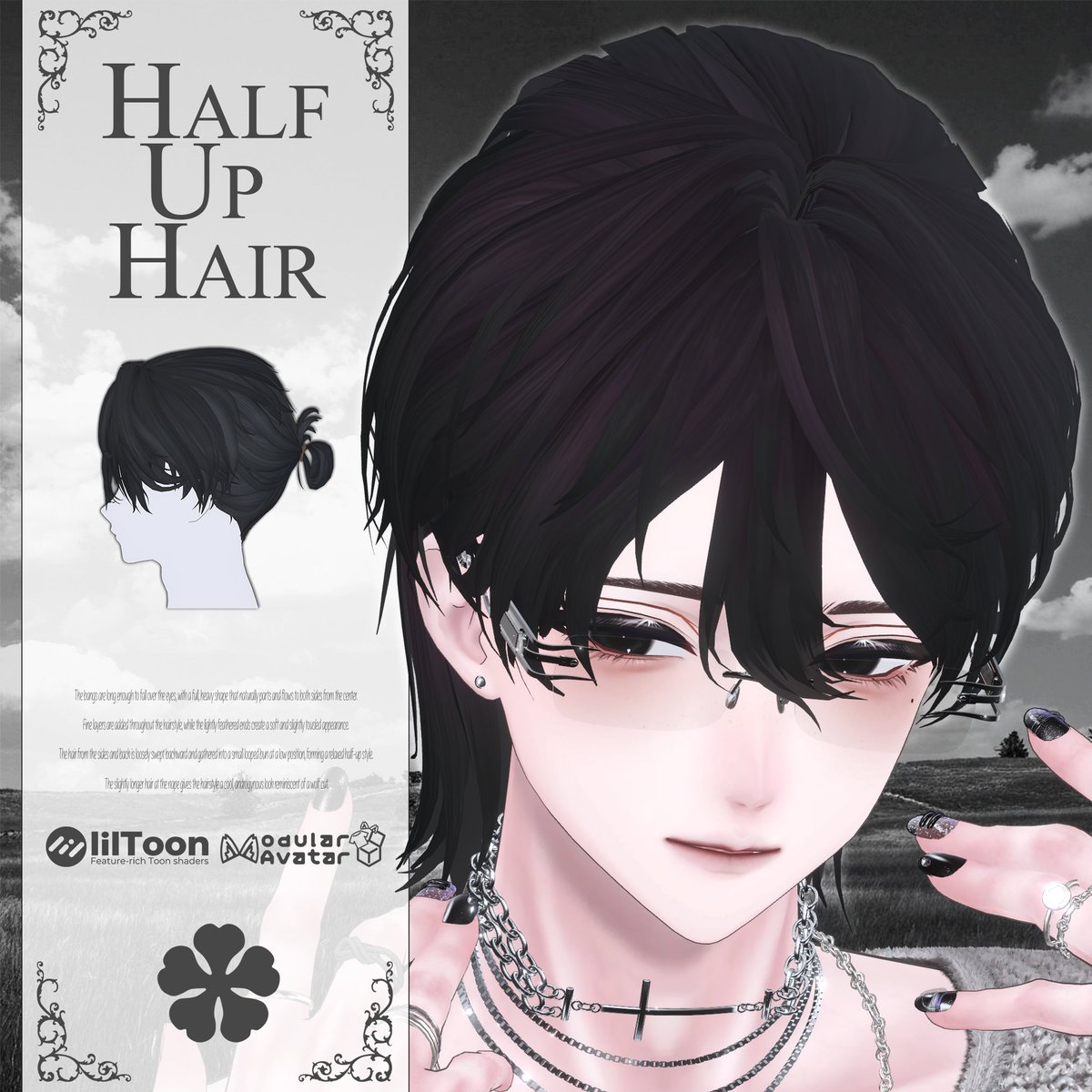 VAKRO119392's tweet photo. 🎁 GIVEAWAY 🎁
 「✦Half Up Hair✦」
🔗https://t.co/GeLpJbzYff
新作公開を記念して、抽選で 3名様 にプレゼント！

✦ 応募方法
Follow ＋ RP
✦ 期間
8/8 ～ 8/11 23:59

ゆるく後ろでまとめたハーフアップスタイル。

当選者様には後日DMにてご連絡いたします。
ぜひご参加ください

#VRChat #booth_pm #KROVA