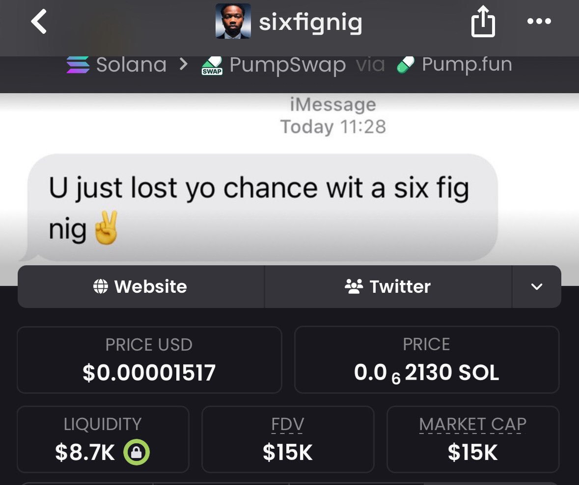 jogosHP's tweet photo. 💎Token : $SFN
📈Entry: $15k
📊Peak: $214k
🚀Gain: 14.2x Profit 

It was dropped early on my TG. 💯🔥
X saw it late — as usual.
📩 DM now to join my Alpha Telegram Channel🚀 
✅ Follow and don’t miss the next one.

⛓️ #solana #memecoin #cryptoTrading https://t.co/e7mHsy1lQ7