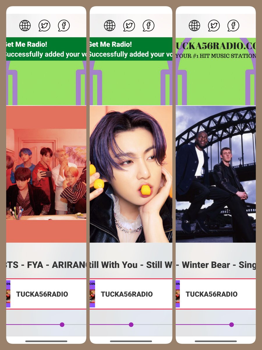Guguguko5's tweet photo. @RadioTucka56 Thank you @RadioTucka56 
for playing BTSsongs on
#GetMeRadio 
#BTSWeekend  #BTSSpotlights https://t.co/5wSBp56P0e