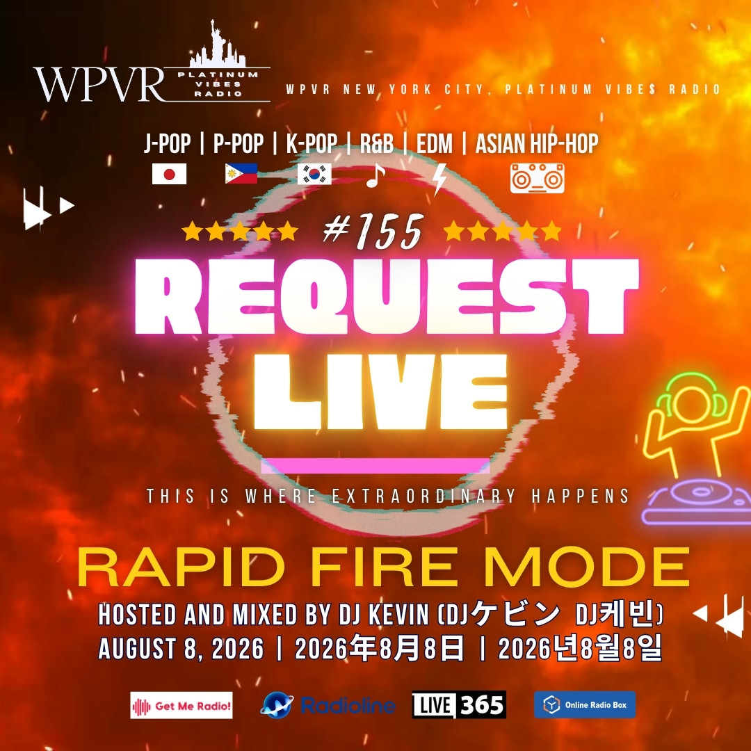 platinumvibes8's tweet photo. 🔊 Playing soon August 8, 2026 at 7:00 | 20:00 JST/KST....Greetings Platinum Community! Thank you for tuning into WPVR NYC PLATINUM VIBES REQUEST LIVE - Episode Number 155, hosted and mixed by DJ Kevin. The schedule for the special segments in this episode is:
🎶Songs played at full length until 9:15
🎹Ballads Section-9:20-10:10
🔥Rapid Fire Mode Section (1 and a half to 2 minutes of each song)-10:20-11:00
Listen for free at https://t.co/d2BfMyJ1fV
Submit your requests at https://t.co/yKuUdPKrJD…
#wpvr #wpvrrequests #wpvrrequestlive #DJKevin