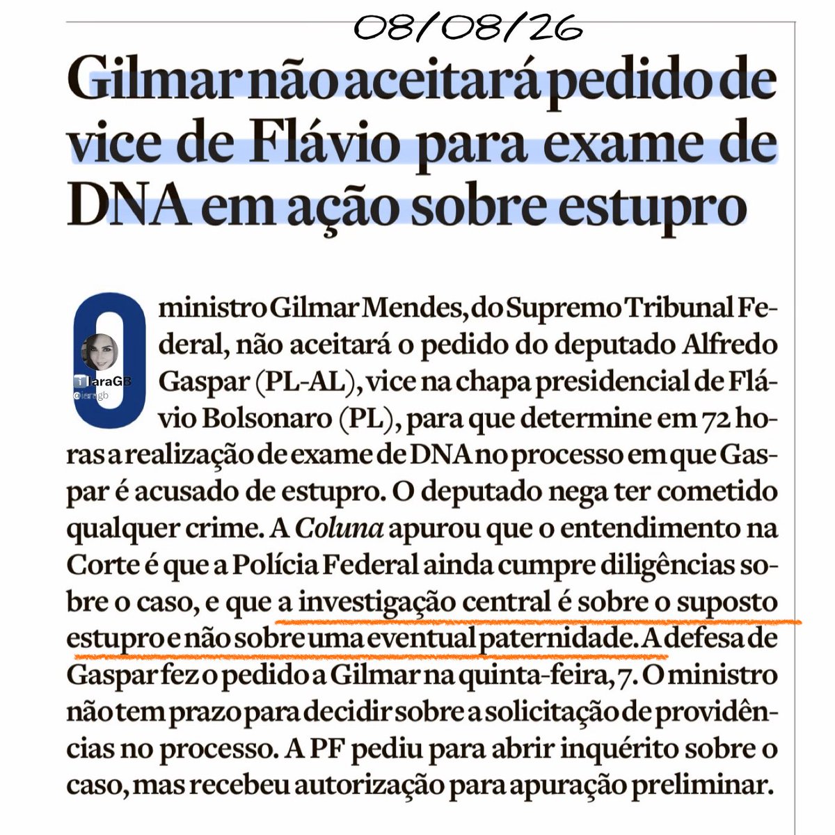 iaragb's tweet photo. Estão investindo fortemente para assassinato de reputação‼️

Agora o caso não é mais sobre paternidade e sim sobre o suposto estupro. https://t.co/WRWFUAHk1z
