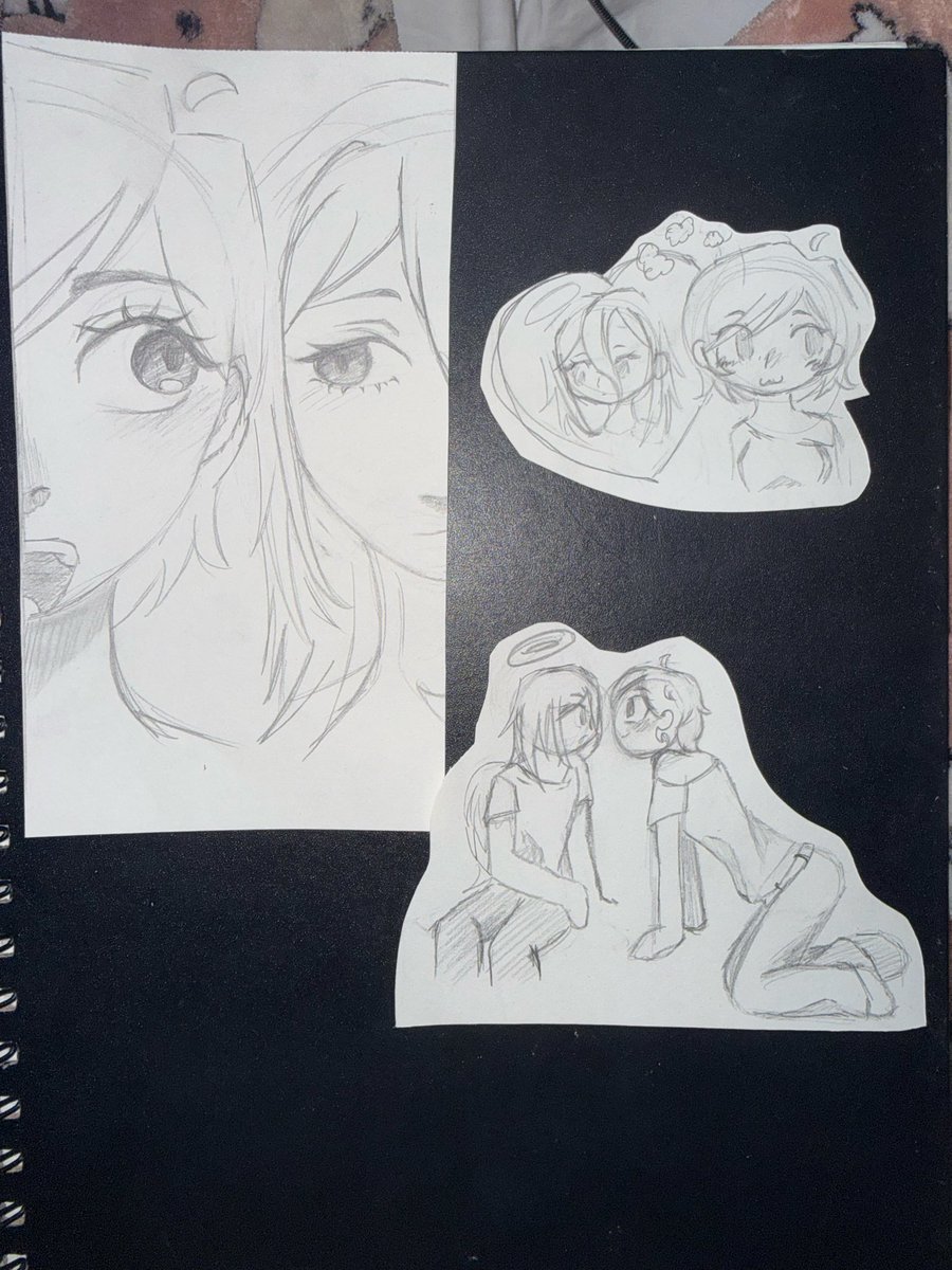 k1erkitty's tweet photo. guys.. we're coming out as an angel devil yume because i drew some cute stuff and it might inspire you to draw things with your yume 👀👀 (i cut my stuff out because i paste in in a scrapbook later on 🥲) https://t.co/2wZ8XjXjl9