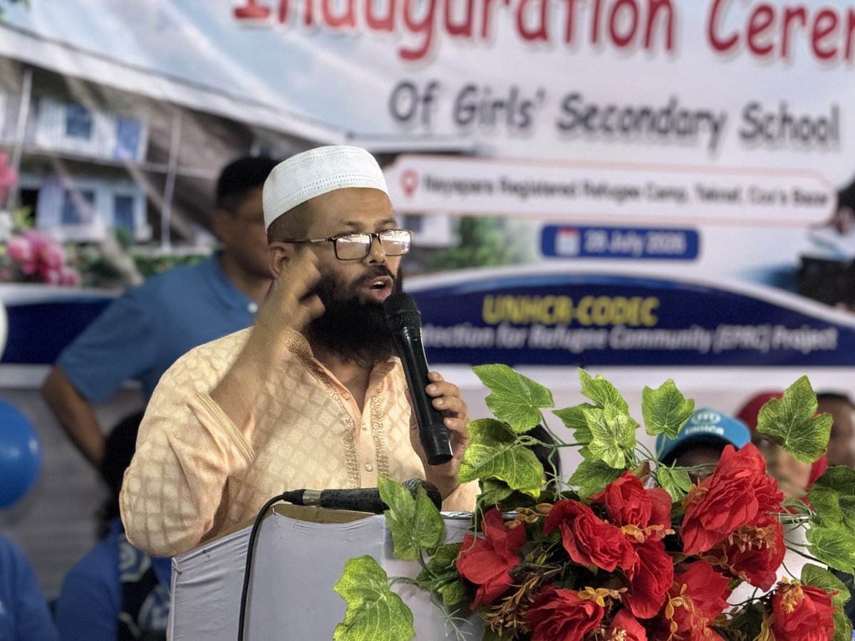 rrilc2015's tweet photo. A Proud Moment for RRILC! 

We are delighted that our Assistant Teacher, Jannatul Bokiya, and our student, Jesmin, delivered speeches on the importance of girls’ education during the inauguration of the Secondary Girls’ School in Nayapara Registered Refugee Camp. https://t.co/oYW4upPhVW