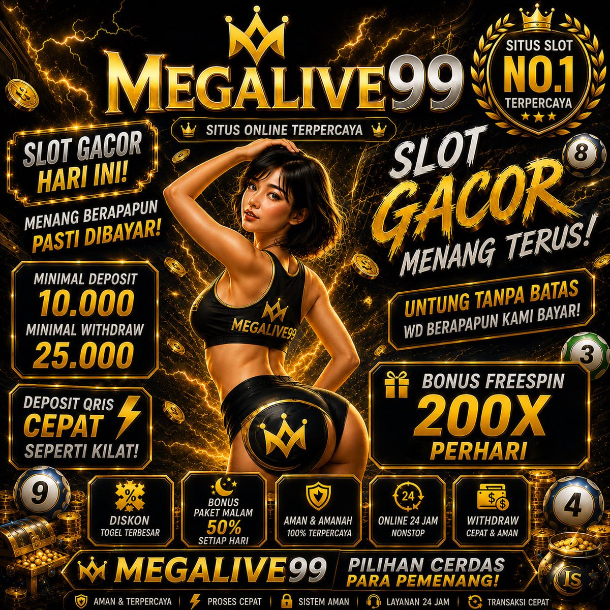 392O2's tweet photo. ＭＯＤＡＬ ＲＥＣＥＨ ＪＡＤＩ ＪＵＴＡＡＮ ＣＵＭＡ ＡＤＡ ＤＩ ＭＥＧＡＬＩＶＥ９９🎰

🔥𝙱𝙾𝙽𝚄𝚂 𝙿𝙰𝙺𝙴𝚃 𝙼𝙰𝙻𝙰𝙼 𝙳𝙴𝙿𝙾𝚂𝙸𝚃 50%
🔥𝙱𝙾𝙽𝚄𝚂 𝙵𝚁𝙴𝙴𝚂𝙿𝙸𝙽 200𝚡 𝚂𝙴𝚃𝙸𝙰𝙿 𝙷𝙰𝚁𝙸

Link GACOR : https://t.co/mJJ8Vld4V7
#RSCM #megalive99 #ZamanAI https://t.co/yEbT5UmQ3o