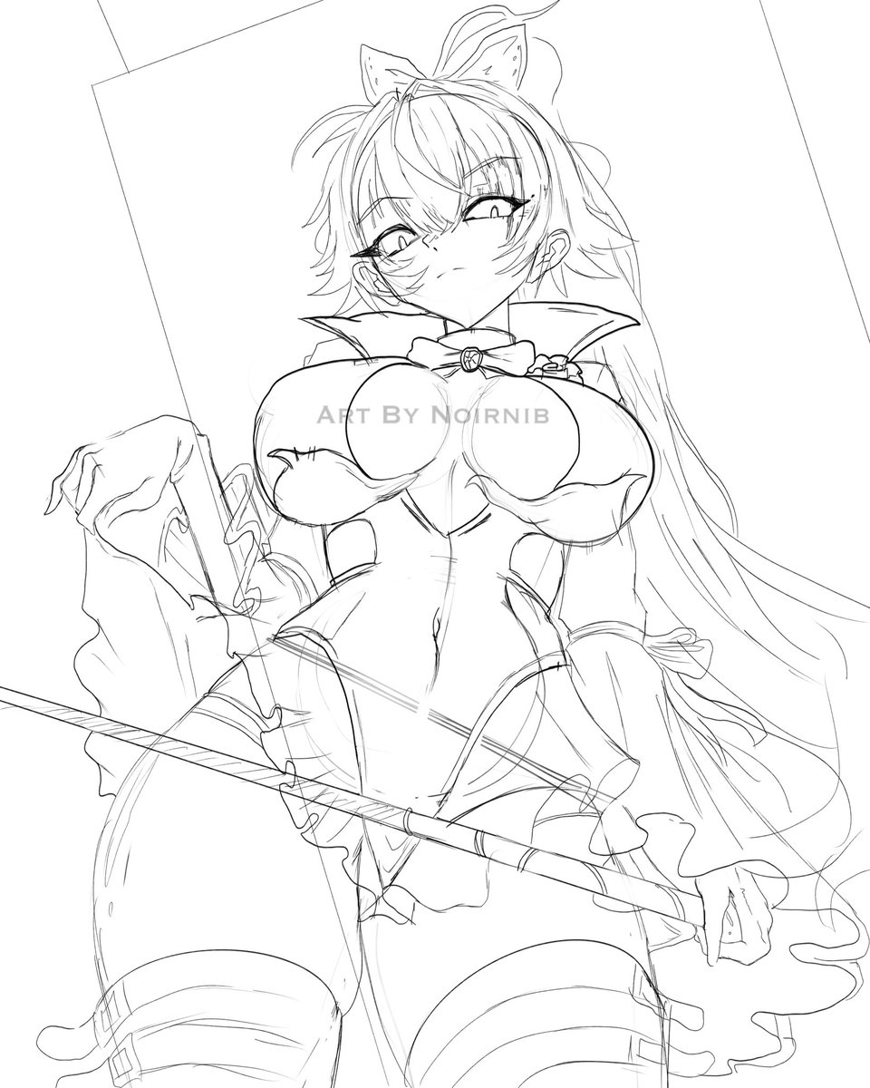 NoirNib's tweet photo. @NIKKE_japan Phantom sketch (WIP) https://t.co/nz3eGRVSgi