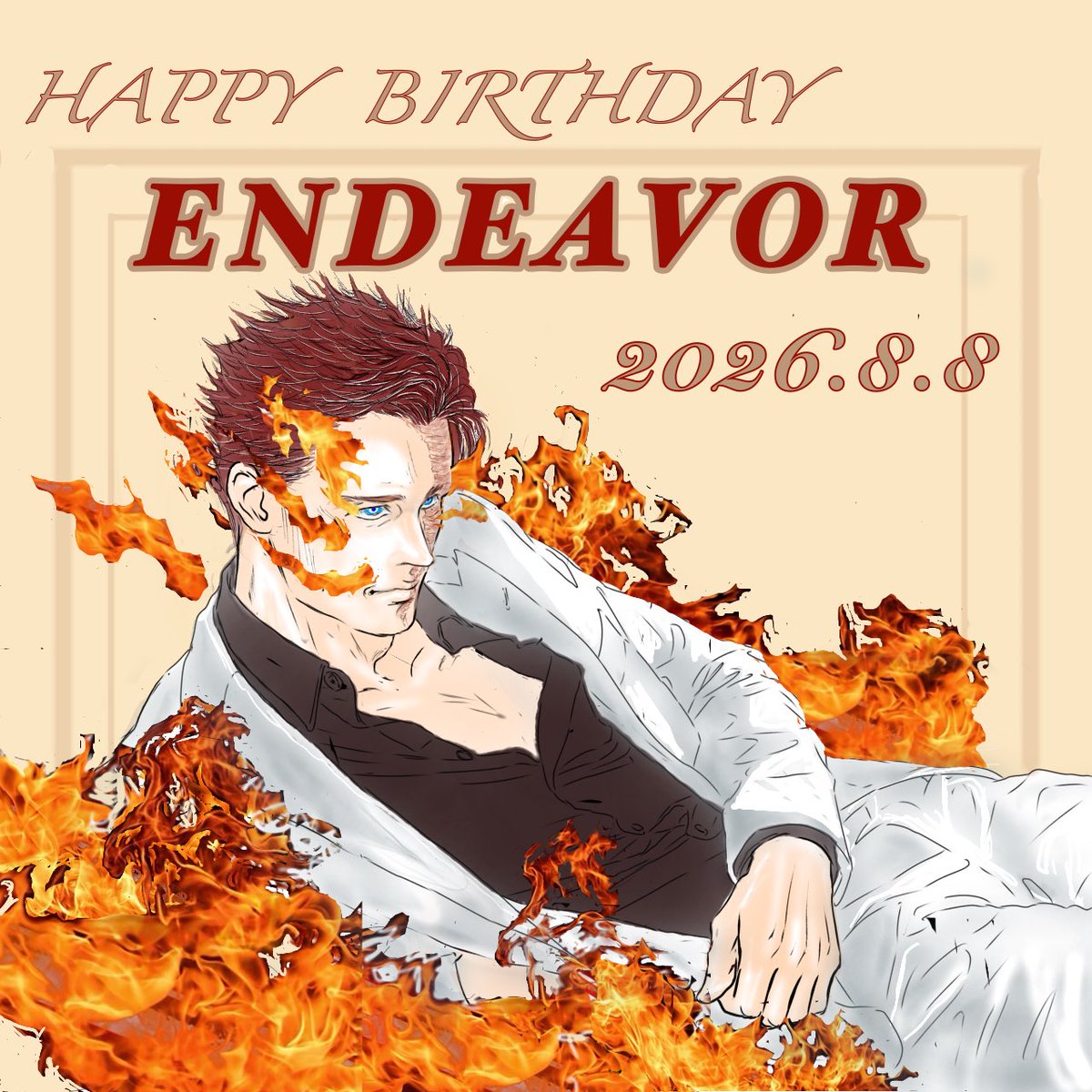 monet_sugu_hay's tweet photo. お誕生日おめでとう、エンデヴァー🔥🎂
貴方に出会えた事に感謝✨

#ヒロアカ　#MHA
#エンデヴァー　#ENDEAVOR
#エンデヴァー誕生祭2026
#エンデヴァー生誕祭2026 https://t.co/fTLcnnJP0b