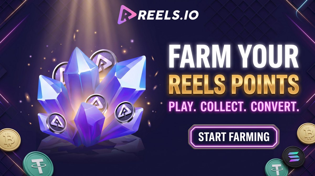 Reels.io pre-TGE points farming promotional image