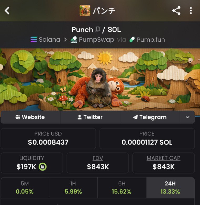 _yuki_o4's tweet photo. Jimothy is up 200% and $PUNCH is planning a comeback already 👀 https://t.co/YZM11HPpA1