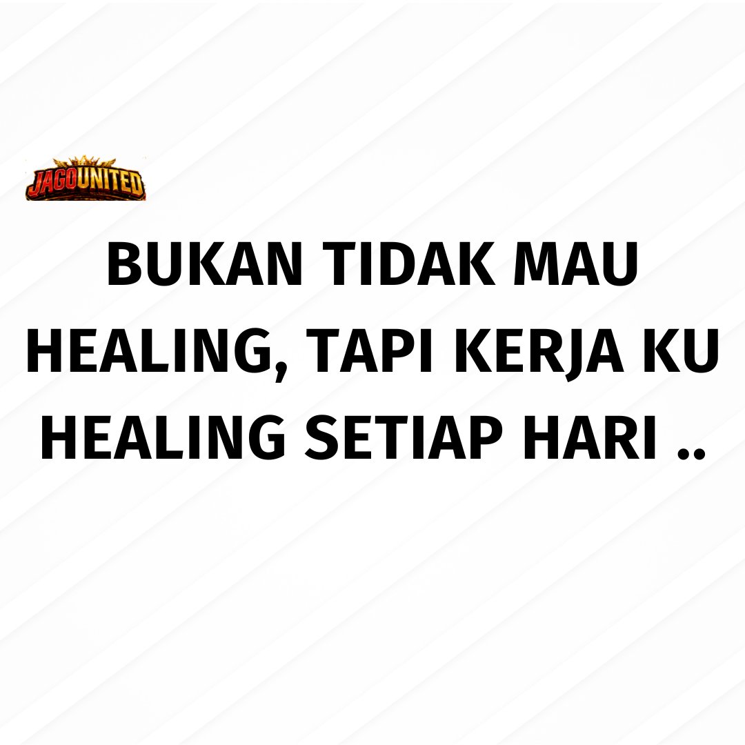 jagounited_ofc's tweet photo. healing di pikiran yang muter muter 😂
#jagounited #bahankata #jagounitedlogin https://t.co/k34vs3fzbA