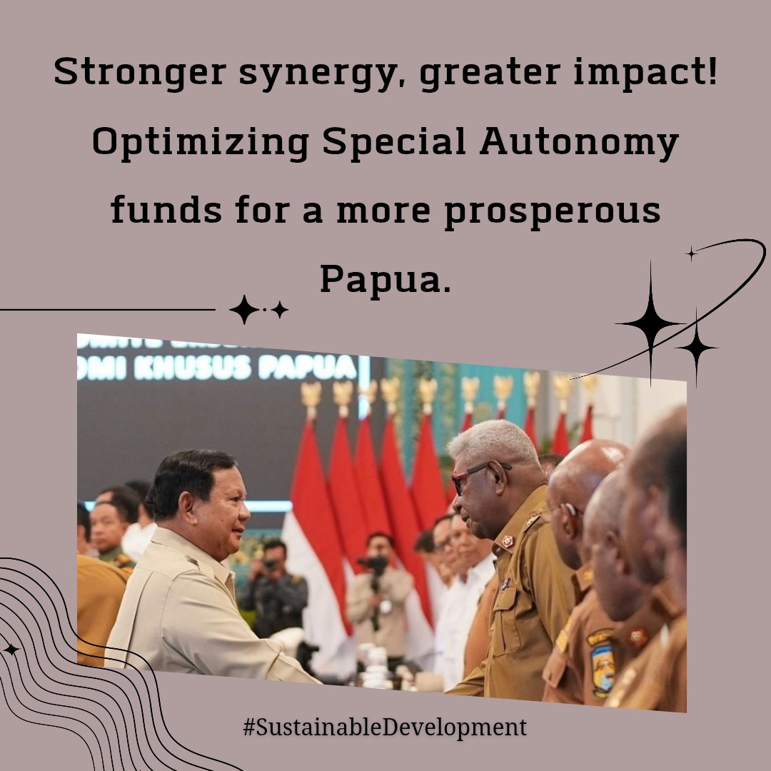 MakanSagoo's tweet photo. From regulatory certainty to budget oversight, stronger Special Autonomy governance aims to build a self-reliant, prosperous, and dignified Papua. #DevelopedPapua #ProsperousPapua #SpecialAutonomy #OAP https://t.co/FST5I7D5pT