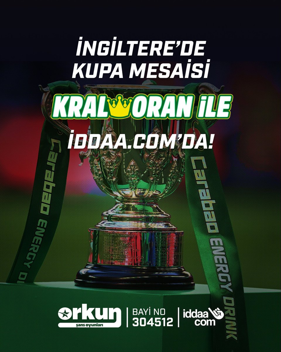 304512OrkunSans's tweet photo. İngiltere’de Carabao Cup mesaisi. 🏆⚽

Oranları Yakala 👀
🔗 Link bio'da https://t.co/pgw3uZK9qA