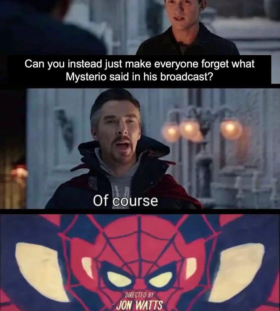 goddyemma001's tweet photo. This could’ve all resolved if Peter Parker and Dr. Strange would’ve just thought it through! 😆 https://t.co/JdSDQXSbzV