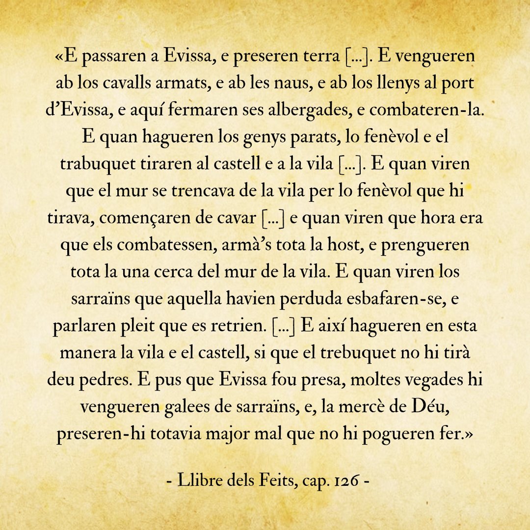 EsguardHistoric's tweet photo. El 8 d'agost de 1235 una expedició comandada per Guillem de Montgrí, arquebisbe de Tarragona, el comte Nunó Sanç i l'infant Pere de Portugal, vassalls de Jaume I, conquerí Eivissa i Formentera als musulmans. Així, les Pitiüses passaren sota domini de la corona catalano-aragonesa. https://t.co/YRZuPMHpw9