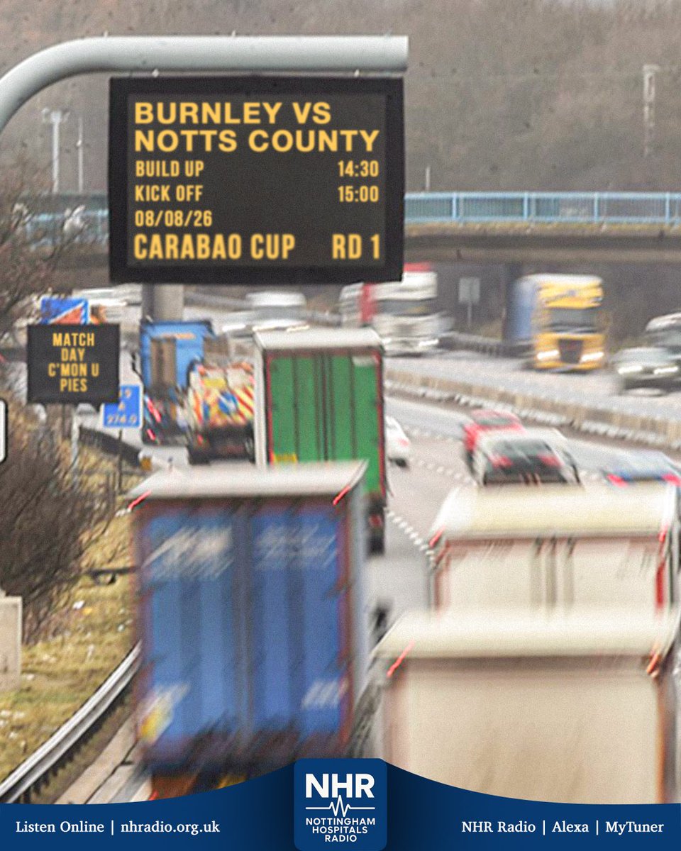 NottsNHR's tweet photo. Join us on NHR as Notts travel to Burnley. 

Only available in the City and QMC hospitals. 

Coverage starts at 14:30. https://t.co/uf9nKe8Lhe