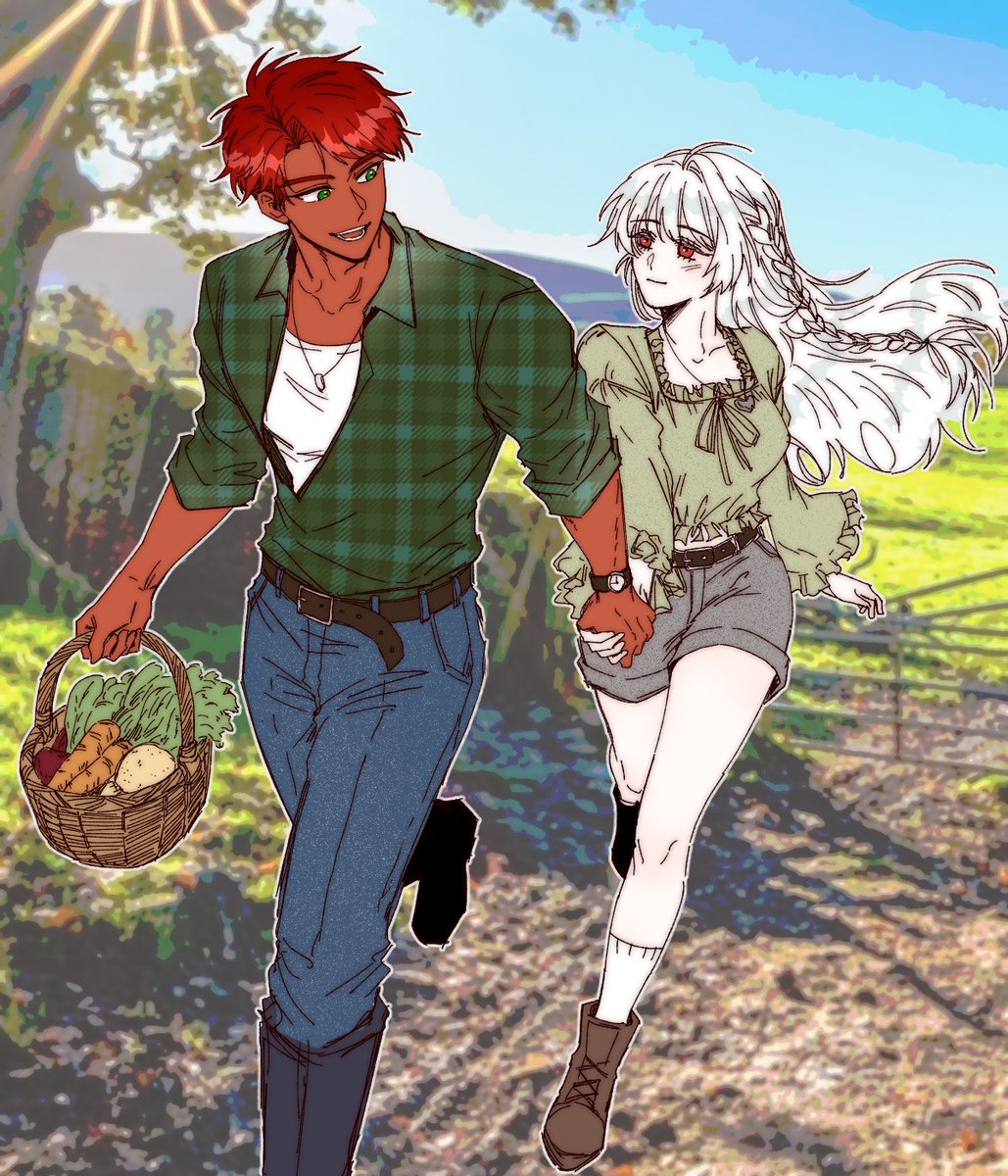 WrenTheSmuggler's tweet photo. I drew Blan's (@Blanblan_che) Alex and Maya! Blan has given me so many lovely art gifts, so I wanted to return the favour. May Alex and Maya's love last forever! 🍎🍏#DoL 

블란님네 알렉마야 그렸습니다! 항상 신세 많이 지고 있어요 ㅇ///ㅇ 알렉마야 뽀에버!!!!!!! https://t.co/nO4SZR2DDR