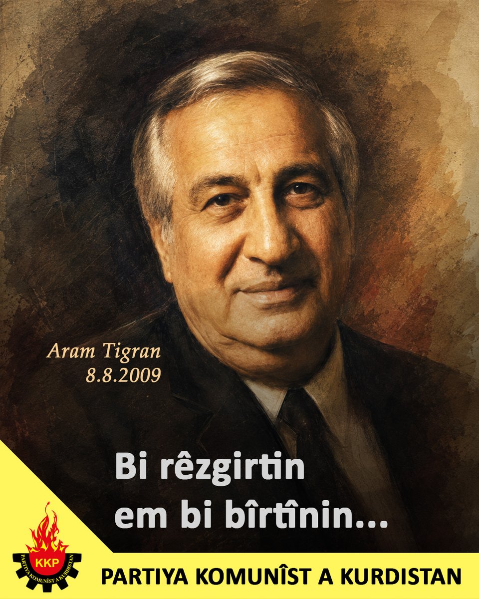 KKP_Gundem's tweet photo. Bi rêzgirtin em bi bîrtînin...🕯️

Aram Tigran
08.08.2009 https://t.co/SljB8flTOu