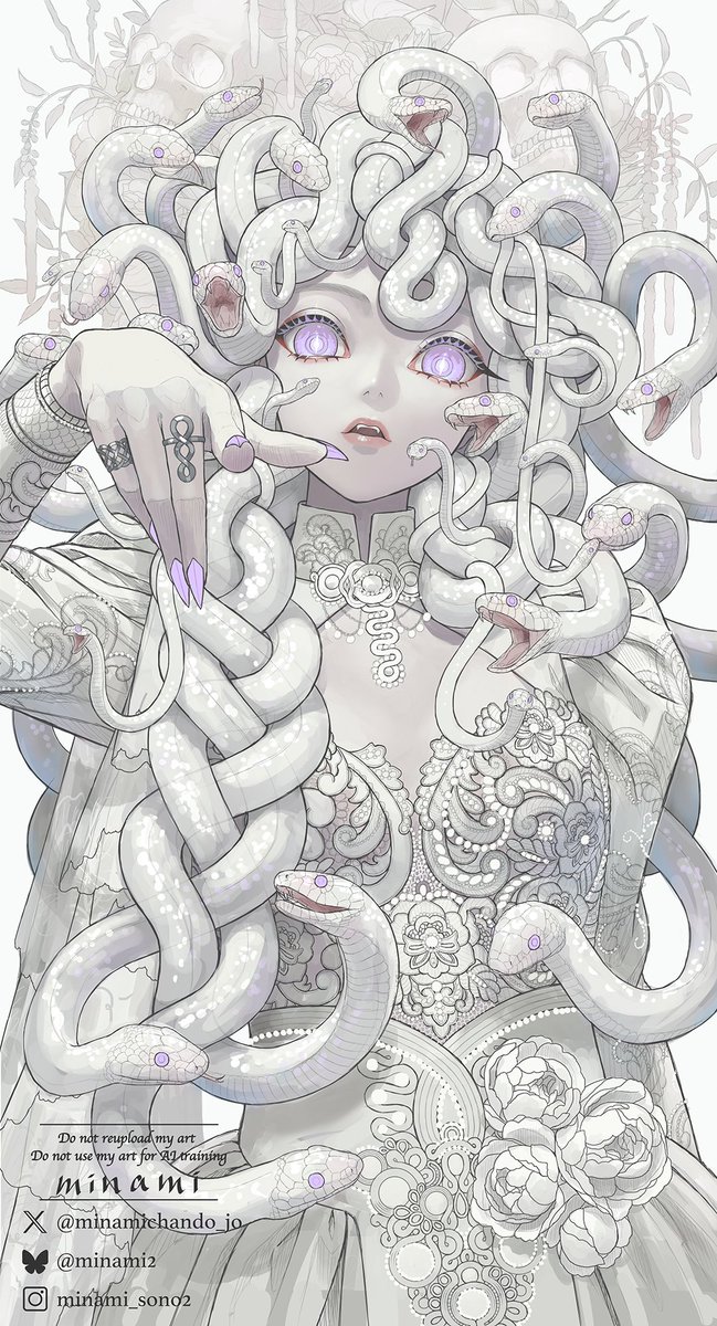 minamichando_jo's tweet photo. 絵ができるまで
ラフ（詳細に描く。装飾や柄などもだいたいここで決めてしまう）→線画（ラフをなぞるだけ）→下塗り・レイヤー分け（塗りの前の下準備、地道な作業）→後は頑張って塗って完成！ https://t.co/SLHEuCRBfH