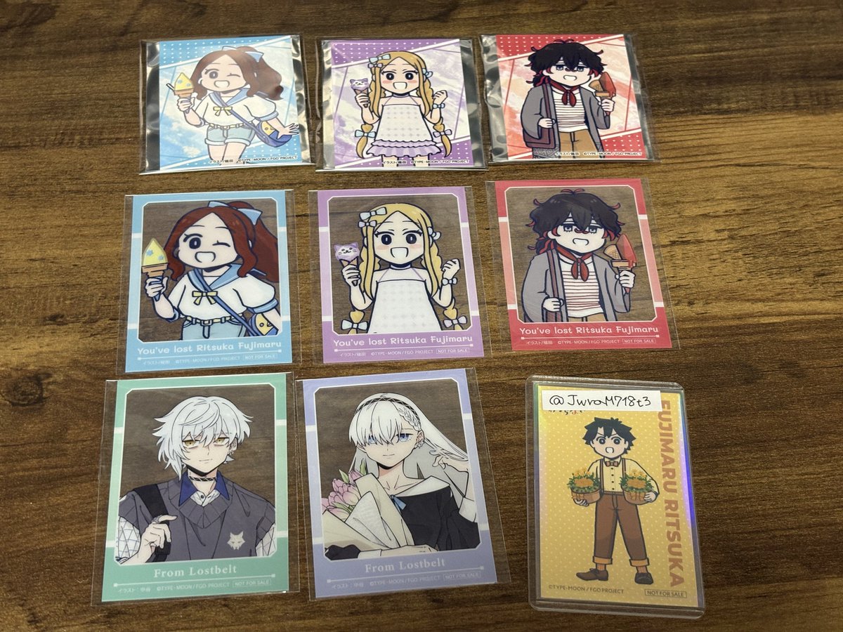 JwraM718t3's tweet photo. 【交換】FGO Fate/Grand Order 藤丸立香はわからない 謎丸 海の家 スイパラ 星見の回廊 コラボ 缶バッジ　特典 ステッカー しおり

譲】画像のもの
求】同種異種インドラ、アーサー

8/14(金)以降手渡しor郵送 交換希望

ピンポイントで難しいかと思いますが、
検索からでもお気軽にお声掛けください https://t.co/SSNc7T19Rn