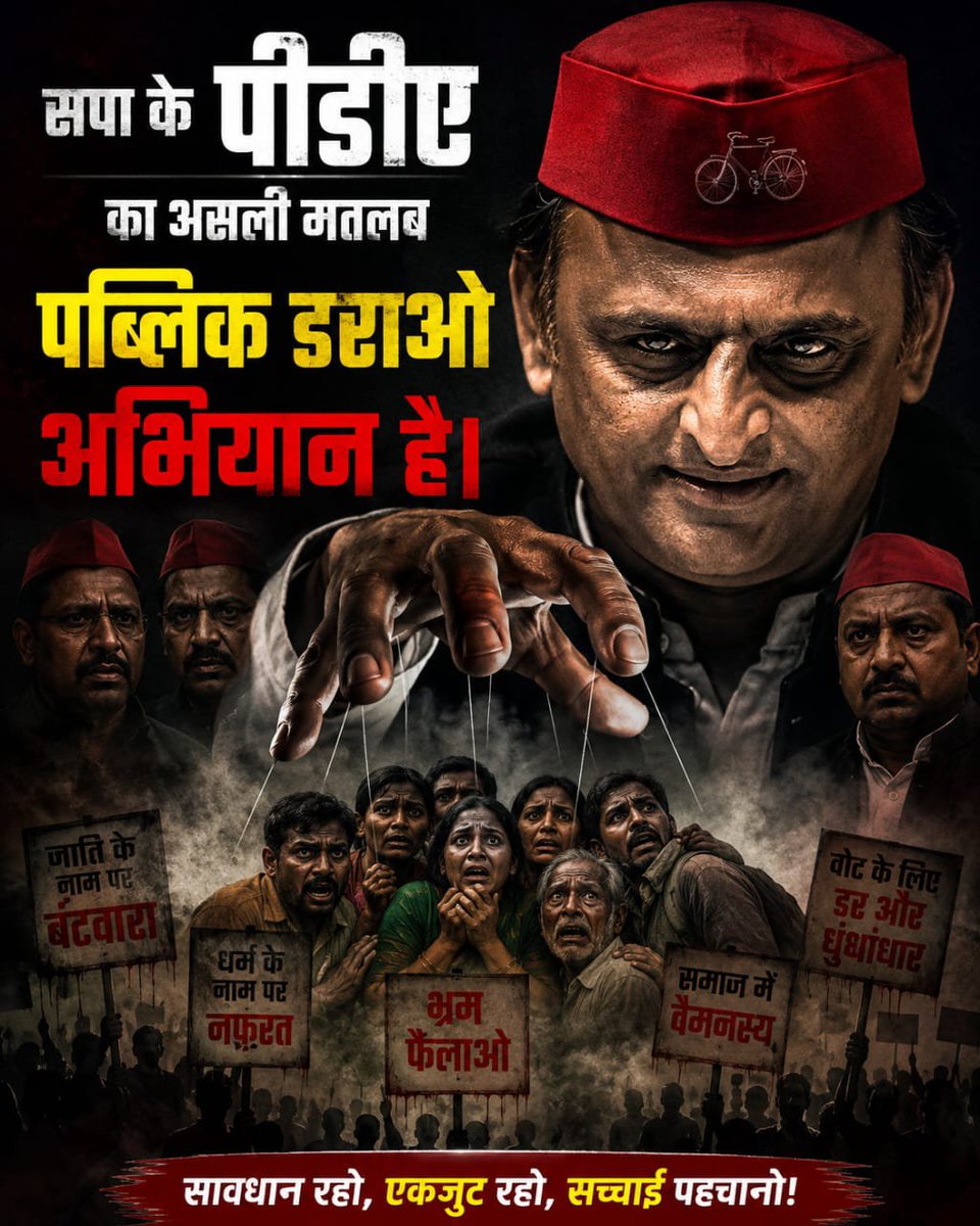 sanjayvimal's tweet photo. PDA का असली मतलब अब साफ है:
पब्लिक को
डराओ,
अफवाह फैलाओ।
खासकर बसपा और बहुजन समाज के खिलाफ।
दलित भाई-बहनों को सावधान रहना चाहिए। अफवाहों के जाल में न फंसें।
#बसपा_के_खिलाफ_अफवाह
#PDA_का_असली_चेहरा
#हर_चुनाव_अफवाह
#बहुजन_सावधान https://t.co/sfiaePEgku