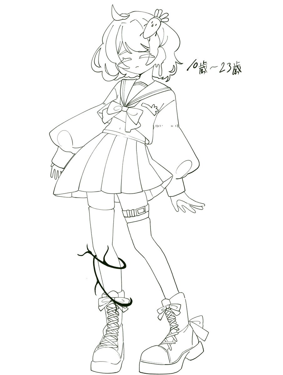 SsimDaIkn's tweet photo. オリジナルキャラクター落書きです https://t.co/RRbNcbW4tL
