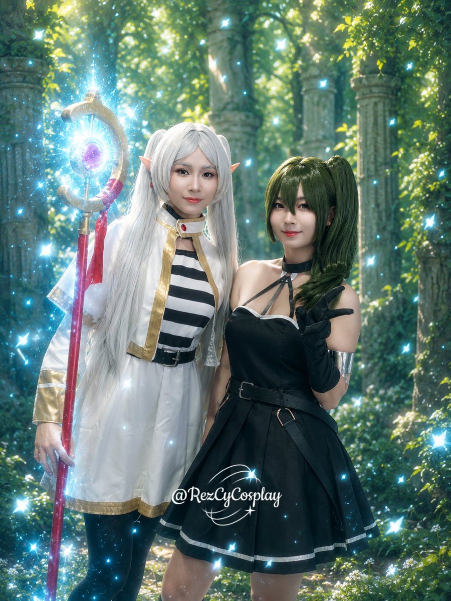 rezcycosplay's tweet photo. "เวทมนตร์อาจเป็นเพียงสิ่งเล็ก ๆ สำหรับบางคน แต่สำหรับฉัน... มันคือความทรงจำของการเดินทาง 🍃✨"
------
Cosplayer 
Ubel: RezCy (ฉัน)
Frieren: Poco Cosplay  (พี่สาวแท้ๆ)
CG/BG: gpt
-------
#pococosplay #RezCyCosplay #FrierenCosplay
#UbelCosplay #คำอธิฐานในวันที่จากลา https://t.co/l7xdR7yFF8