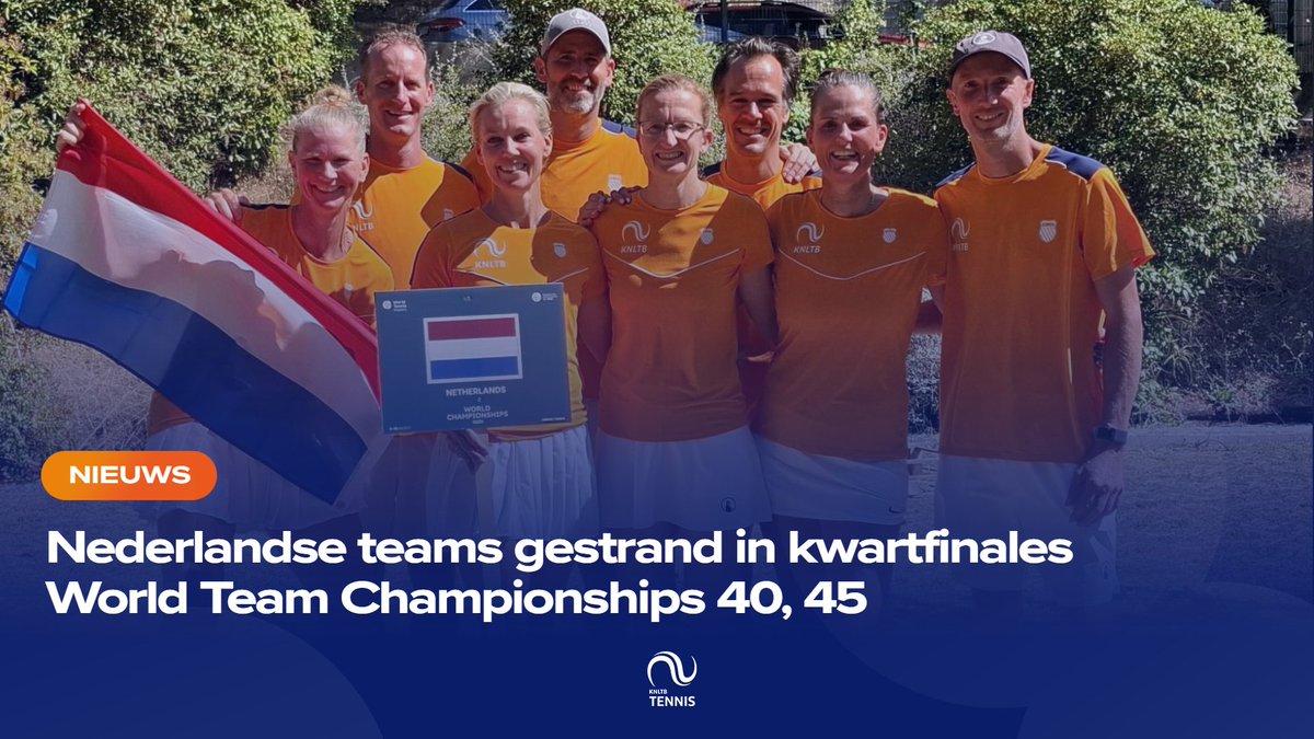 KNLTB's tweet photo. Op de Masters World Team Championships in Portugal is zowel het herenteam 40 + als het damesteam 45+ uitgeschakeld in de kwartfinales. Anouk Sinnige maakte een uitstekend WK-debuut en bleef ongeslagen in vijf enkelspeloptredens. #tennis #knltb
https://t.co/R01JfFOauH https://t.co/0PUP2ZJYJp