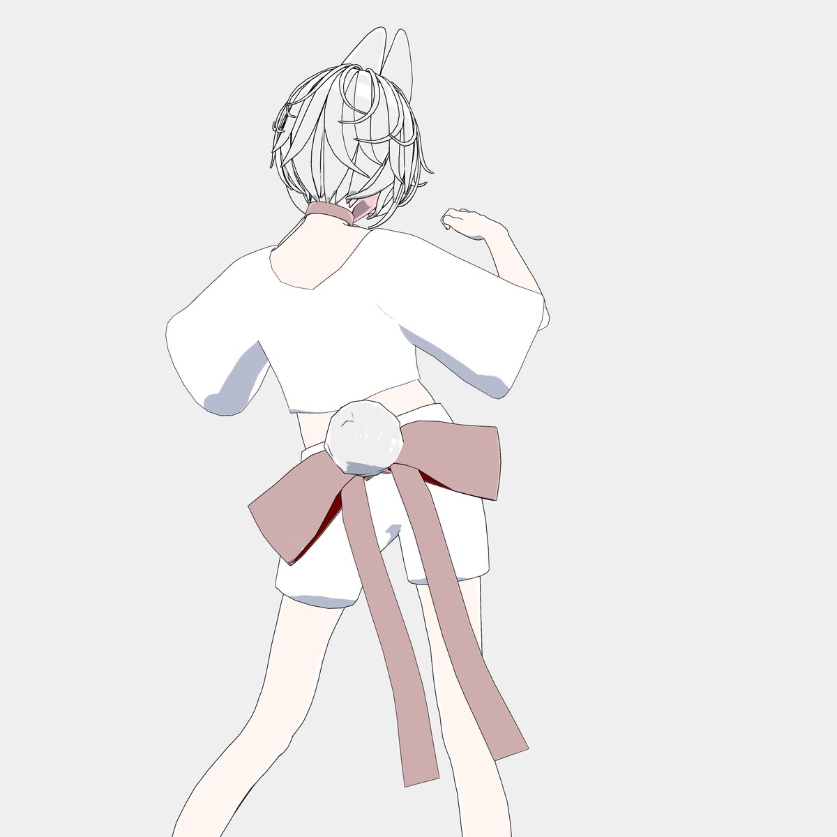toumei_muji's tweet photo. 【#Einfarbig3D】

無地、単色のウサギの男の子🐰
+headにて制作。

なつくかな？

 #VRCアバター制作中
#VRChat https://t.co/iW1eWTtmh3