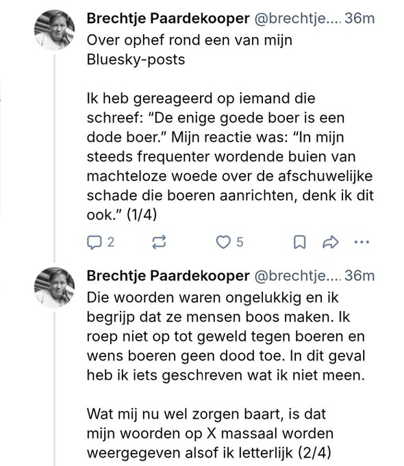 EelcoHoecke's tweet photo. Je verwacht het niet... Sneeuwvlokje Bregje Paardekooper van GroenLinks die onze boeren dood wenste en nu hard wordt aangepakt op X kruipt in de slachtofferrol.... https://t.co/JwZhkjlq02