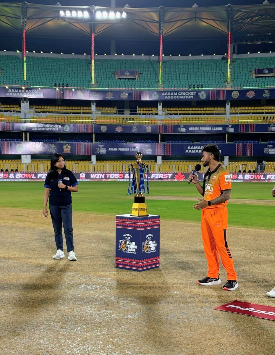 ghosh_annesha's tweet photo. 🎙️🏏 On English comms at the inaugural Assam Premier League 2026, a landmark men's tournament by the Assam Cricket Association.
A nice full-circle moment at @assamcric’s beautiful stadium in Guwahati, where I was in 2019 for its first women’s international series #INDvENG. 🙏🤝 https://t.co/dXhDtVy0ZR