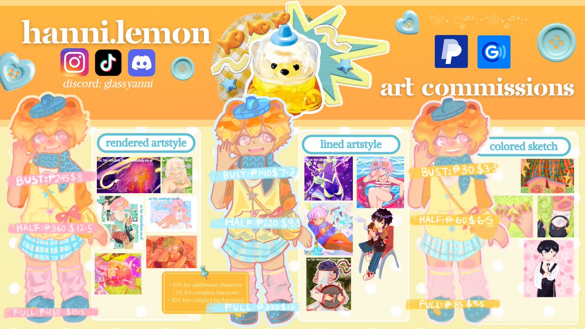 h_annilemon's tweet photo. @chamchi47 Hello hellooo!! I’m have unlimited slots, and I’m offering different styles depending on price range!! I hope you’ll consider me, you can contact me here or on any of my other accs!! 🙂‍↕️💗 https://t.co/9dPqsjqjKL