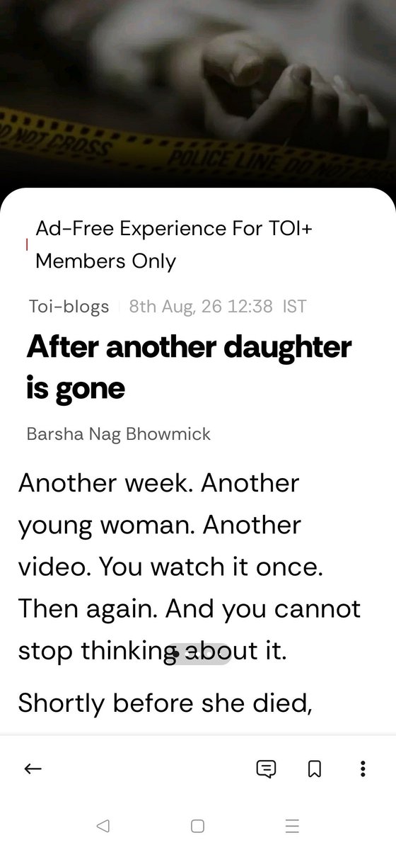 barshanag's tweet photo. 𝐓𝐎𝐈 𝐎𝐩𝐢𝐧𝐢𝐨𝐧 𝐩𝐢𝐞𝐜𝐞 

After another daughter is gone...

https://t.co/kHbhLMhdyQ

@timesofindia @barshanag https://t.co/GqxuqP54Ek
