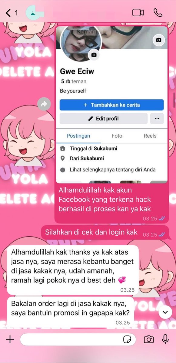 gerxtak's tweet photo. JASA PEMULIHAN AKUN/DELETE AKUN, PROSES FAST &amp; BERGARANSI 

KENDALA :#zonauang
🍓PULIHKAN CHT WA LAMA
🍓JASA SADAP WA/IG
🍓LUPA PASWORD &amp; LUPA DATA2
🍓JASA HAPUS AKUN ALL SOSMED
🍓JASA PEMULIHAN AKUN
GOGGLE ,GMAIL,INSTAGRAM,TWITER, FB,TIKTOK,DLL #zonajajan

 -->thx wa di bio.. https://t.co/X3iDNNTegE
