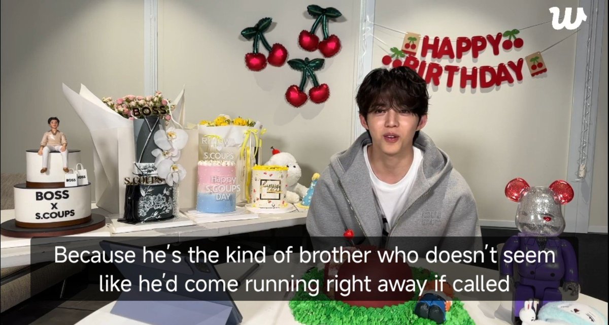 jeonghannisms's tweet photo. not seungcheol saying he won't go to the dino concert because he wasn't in top 3 members that dino would call im crying he is so petty. https://t.co/K3LT2vkKzI