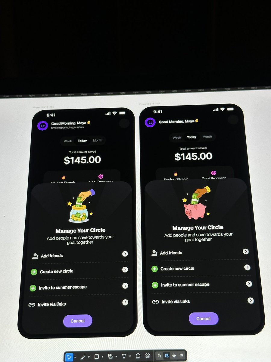zlashyyyy's tweet photo. Saw an inspiration online and started designing something based on it 
A saving fintech by the way🙂‍↔️ https://t.co/pFr3EmuOWE