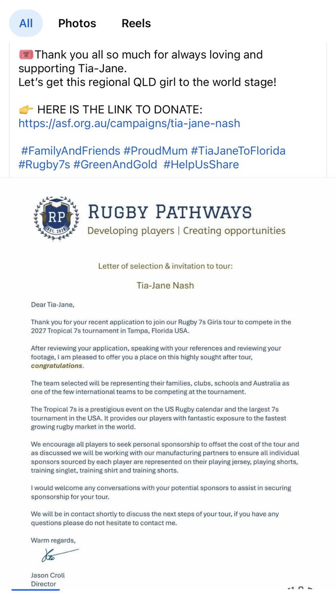 kvtdee's tweet photo. Please help if you can!!! 😢🙏🏾
Below is the link for Tia Jane. This young girl deserves ti go and represent Australia in Florida🥺
#help 

https://t.co/PrnjJbbNaF https://t.co/lxIJTCXSdk