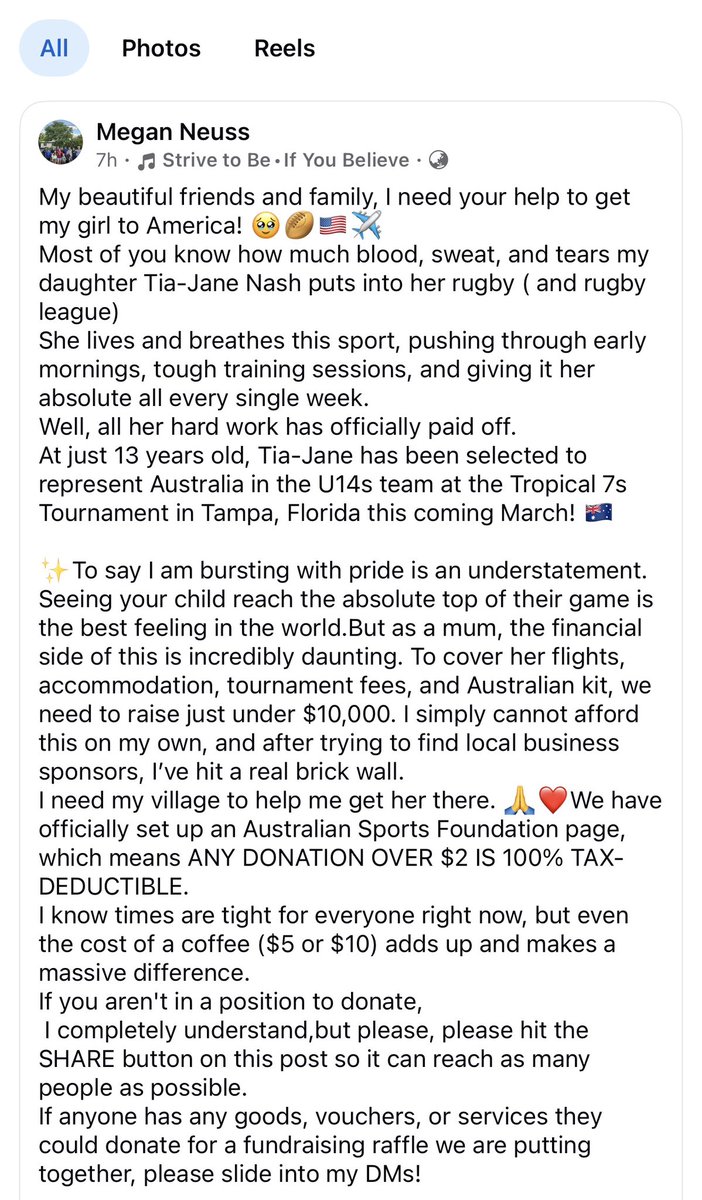 kvtdee's tweet photo. Please help if you can!!! 😢🙏🏾
Below is the link for Tia Jane. This young girl deserves ti go and represent Australia in Florida🥺
#help 

https://t.co/PrnjJbbNaF https://t.co/lxIJTCXSdk